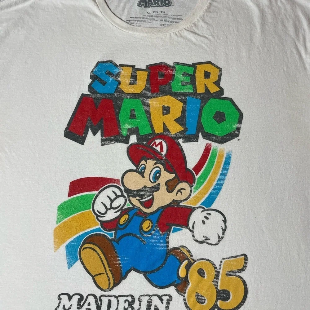 Super Mario Made In 1985 White T-Shirt Men’s Extra Large XL Nintendo
